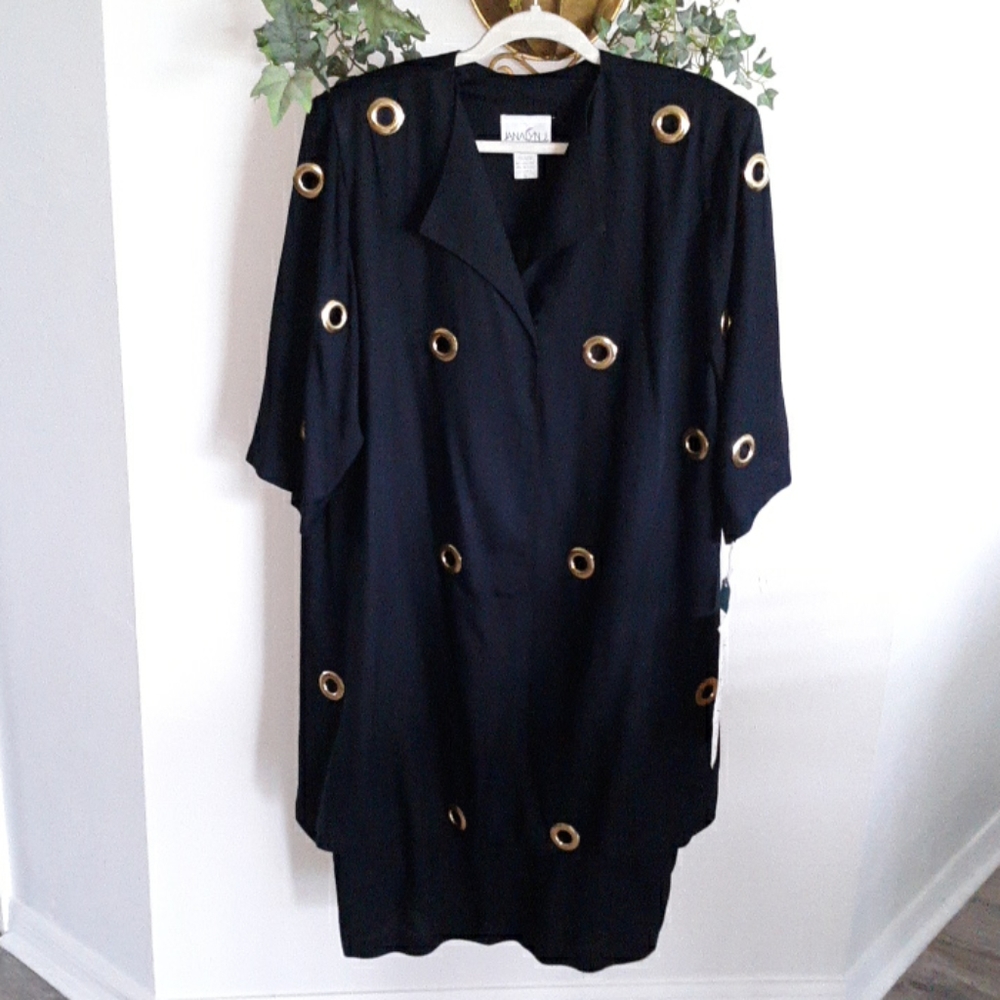 JANALYN j Black dress 16 new